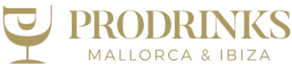 Prodrinks logo featuring a wine glass icon with the text "Prodrinks Mallorca & Ibiza"